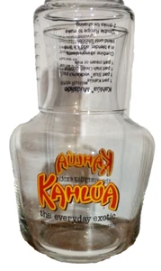 Glass Kahlua Carafe & Mudslide White Russian Recipe Glass Set - Picture 1 of 10