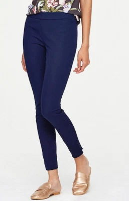 PANTALONES ELÁSTICOS INFORMALES "LOFT" AZUL MARINO MODERNOS SÚPER AJUSTADOS CON CREMALLERA PIERNAS TALLA: 16 NUEVOS CON ETIQUETAS Foto 1 de 4