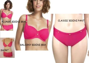 30DD FANTASÍA SAN DIEGO SUJETADOR BIKINI BALCÓN CON CABLE EN U-PANTALÓN-SET-S-M-L-FRAMBUESA - Imagen 1 de 5