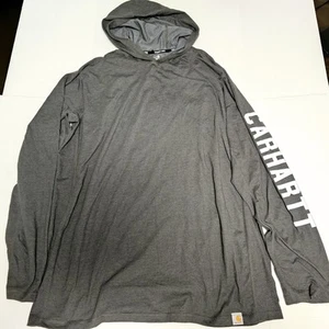 Carhartt Force Men's Relaxed Fit Dark Grey Pullover Hoodie XL - Picture 1 of 10