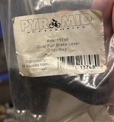 Palanca MTN doble aleación piramidal, negra/plateada Foto 1 de 2