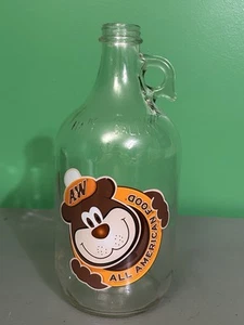 A&W Vintage Half Gallon Glass Jug w/ Bear All American Food VERY NICE (No Cap) - Bild 1 von 14