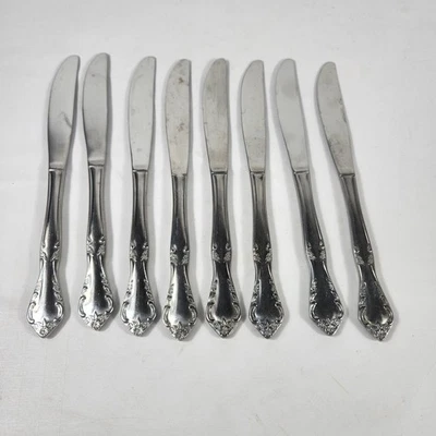 Lote de 8 cuchillos de acero inoxidable MCM Estia Cascade de colección Corea Foto 1 de 4