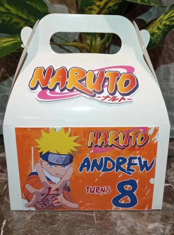 NARUTO вечеринки пользу лакомство коробка персонализированный набор из 12 день рождения коробка, персонализация - Изображение 1 из 1