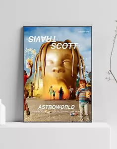 Travis Scott ASTROWORLD Album Premium Music Poster | Artwork Tracklist - Picture 1 of 4