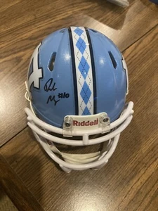 DRAKE MAYE Patriots  SIGNED UNC Tar Heels Mini Helmet HELMET BAS BECKETT COA - Bild 1 von 5