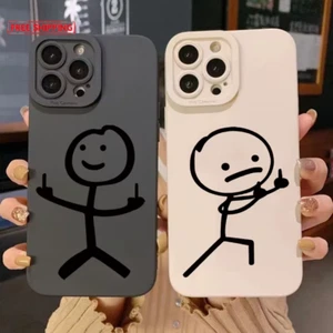 Cute Cartoon Matchman Matte Silicone Phone Case for Iphone 16 11 12 13 14 15 Pro - Picture 1 of 21