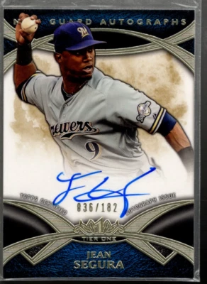 B4858- 2014 Topps Tier One New Guard Autographs #NGAJSE Jean Segura Auto /182 - Image 1 of 2