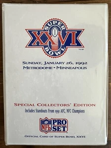 1992 Pro Set Super Bowl XXVI Collectors Edition Sealed Factory Set - Picture 1 of 2