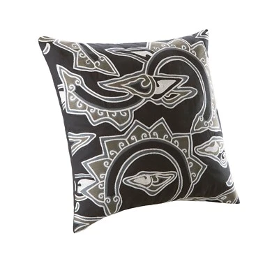 One Natori Bali Bordado Euro Sham - Marrón Oscuro NA11-1212 (Liquidación) Foto 1 de 2