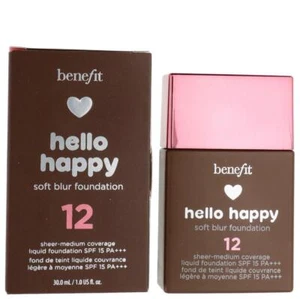 Benefit Hello Happy Soft Blur Foundation Shade #12 SPF15 / PA++ 30ml - Picture 1 of 2