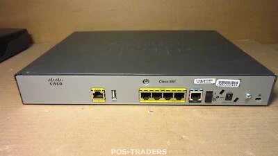 Cisco 881 Ethernet Security 4-port 10/100Mbps 1x FE WAN Router 881-K9 EXCL PS - Image 1 of 2