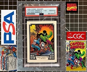1990 Marvel Comic Images Captain America Hulk - PSA 10 GEM MINT - #110 - POP 1!