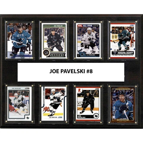 NHL 12"x15" Joe Pavelski San Jose Sharks  8-Card Plaque Cover