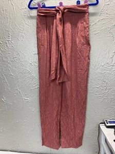 Pantalones plisados cortos Anthropologie Ett:Twa Jaquard rosa polvorienta para mujer talla 0 - Imagen 1 de 7
