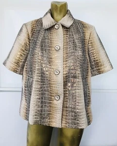 CHICO’S SWINGJACKE Gold Reptilprägung Größe 2 - Bild 1 von 12