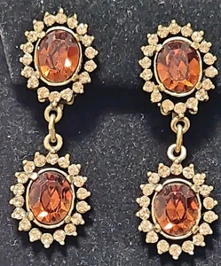 Pendientes colgantes Heidi Daus Golden Shadow Deco con clip SIN USAR/NUEVOS SIN ETIQUETAS - Imagen 1 de 6