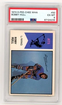 1974 O-Pee-Chee WHA BOBBY HULL Winnipeg Jets #50 PSA 6 EX/MT Condition! - Image 1 of 2