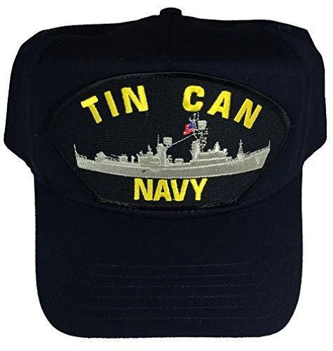 USN TIN CAN NAVY HAT CAP NAVY BLUE DESTROYER DDG DD SHIP SAILOR VETERAN - Image 1 of 1