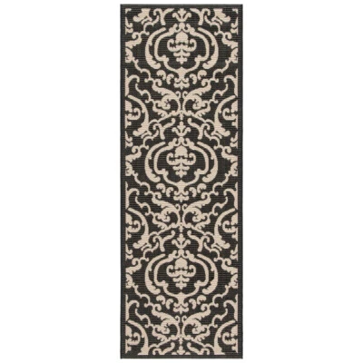 Alfombra SAFAVIEH interior exterior CY2663-3908 patio negro/arena Foto 1 de 4