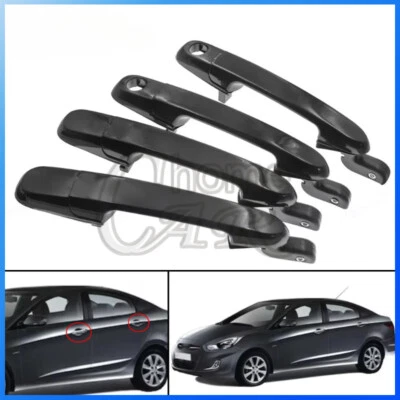 Manija de puerta delantera trasera izquierda derecha 4 piezas para Hyundai Accent 2008-2011 1,6 L Foto 1 de 4