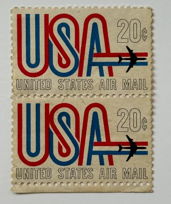 Scott #C75, Air Mail, 1968, MNH, Pair - Free Shipping - Image 1 of 2