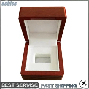 4PCS Single Hole Championship Ring Display Collection Case Wood Box Storage USA - Picture 1 of 3