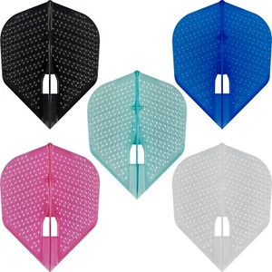 L Style Dimple Shape Dart Flights Plain Colours L-Flights Champagne Ring - Picture 1 of 6