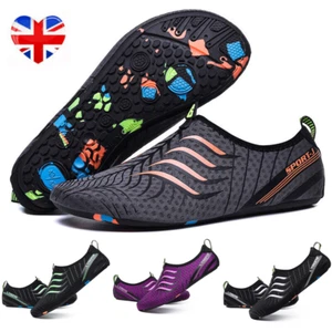 UK Mens Womens Aqua Shoes Beach Surf Wet Water Shoes Quick Dry Diving Swim Size - Picture 1 of 18