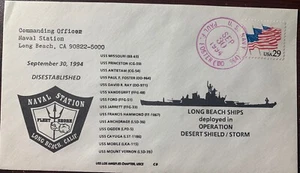 Long Beach Ca USS Paul Foster Postal Cover Desert Storm Deployment - Picture 1 of 2