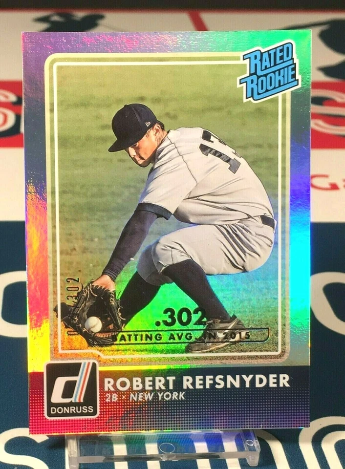 2016 Donruss Stat Line Season Rookie #34 Rob Refsnyder /302 Yankees Parallel RC - Image 1 of 1