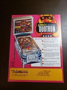 Gottlieb DUOTRON Original Pinball Flyer - Picture 1 of 2