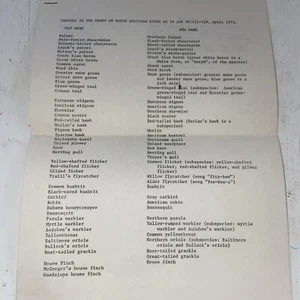Changes In North American Birds (AUK 90: 411-419) April 1973 2 Page Typed - Picture 1 of 2