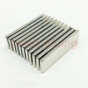 50mm x 15mm x 3mm Block Rectangle Rare-Earth Neodymium Bar Magnets N50 - Picture 1 of 2