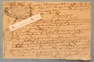 ● 1709 Généralité de MOULINS cachet Cabinet d'Hozier - de la Chassaigne ? Dubord - Picture 1 of 2