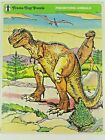 Vintage Rainbow Works Prehistoric Animals T-Rex Dinosaurs Tray Puzzle 1975