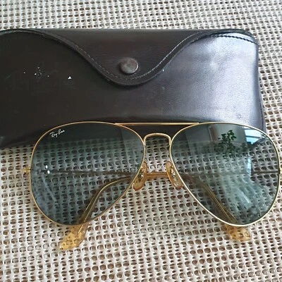 Rayban grande de metal B&L Ray-Ban 62 mm azul intercambiable/hecho en EE. UU. Foto 1 de 4