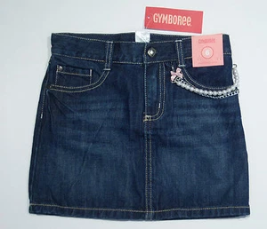 NWT Gymboree Tres Fabulous Size 6 Denim Jean Skirt with Pearl Chain Trim - Picture 1 of 2