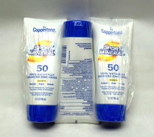 Coppertone Sport Mineral Sunscreen SPF 50 5 oz – 3 Pack - 03/2026 - Picture 1 of 3
