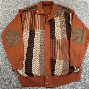 Michael Irvin 88 Pullover Herren 4XL Full Zip Patchwork Opa 90s Ellenbogen Patch Vintage - Bild 1 von 10