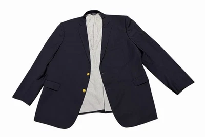 Brooks Brothers Blazer Sport Coat Mens 48R Explorer Regent Fit Gold Button Navy - Image 1 of 4