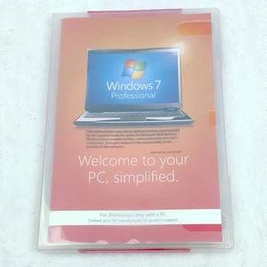 Microsoft Windows 7 Professional 32 bit  Full English DVD open box never used. - Picture 1 of 2