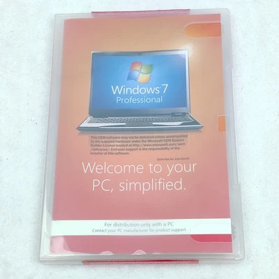Microsoft Windows 7 Professional 32 bit  Full English DVD open box never used. - Image 1 of 2