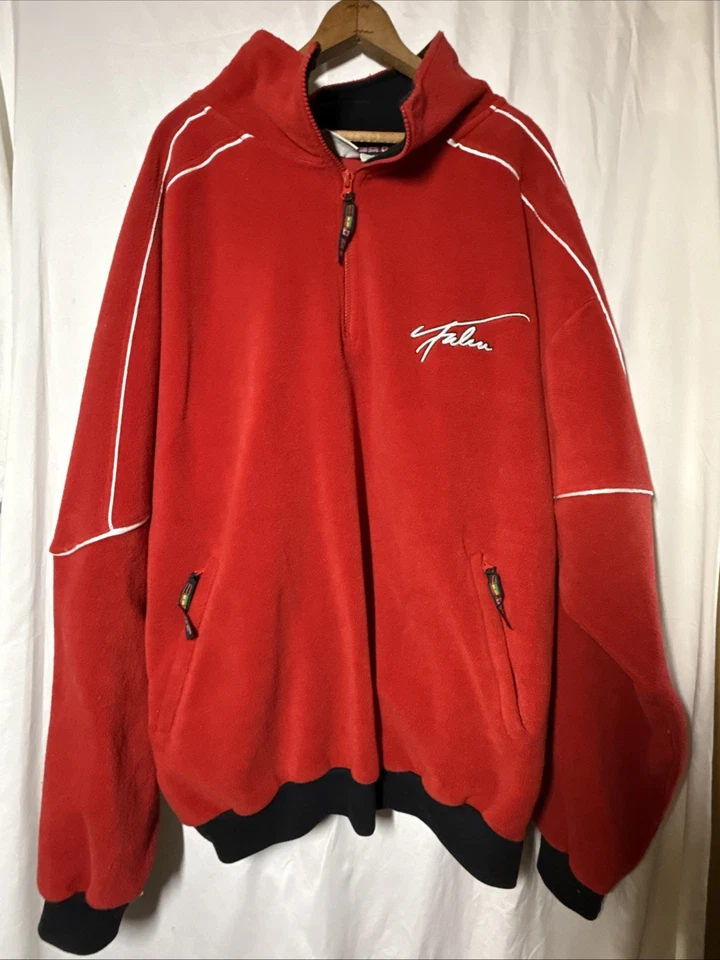 Vintage FUBU Red Fleece Top Mens Size 3XL Pullover Jacket Sweater - Image 1 of 4