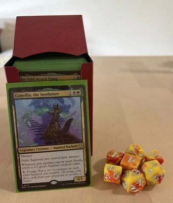 MTG Commander Deck Camellia The Seedmiser FOOD TOKENS 100 Cards EDH With Dice  - Image 1 of 4