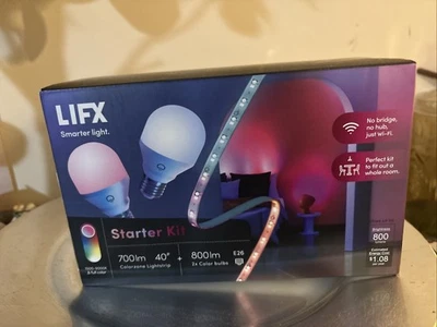 Lifx LFX/STARTKIT1 Smart LED Bulbs & Strip Kit, Alexa/Google/HomeKit Compatible - Image 1 of 4