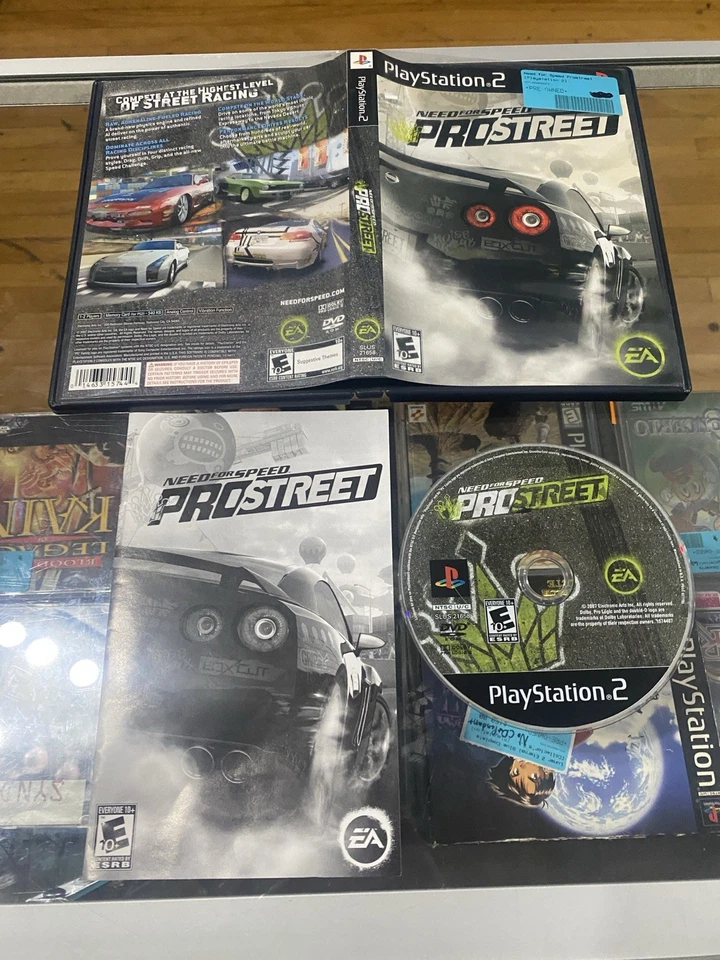 Need for Speed: ProStreet (Sony PlayStation 2, 2007) en caja original con disco pulido manual Foto 1 de 1