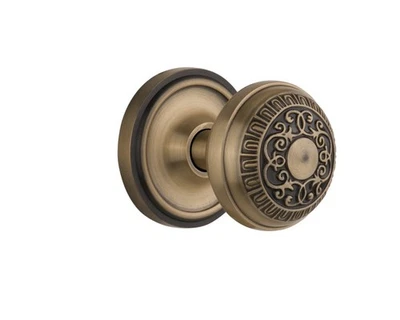 Warehouse Classic Rosette With Egg & Dart Round Door Knob - Image 1 of 2