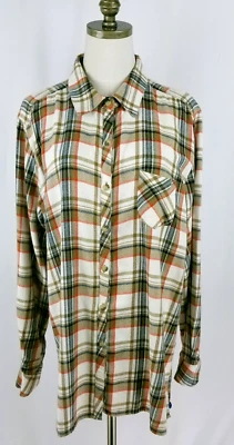 Camisa Top Túnica Ivy Jane Talla Grande Blusa Franela Cuadros Manga Larga Abotonada Foto 1 de 4