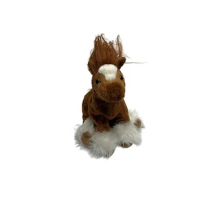 Ty Beanie Babies Hoofer the Clydesdale Horse Brown White Plush Stuffed Animal To - Picture 1 of 4